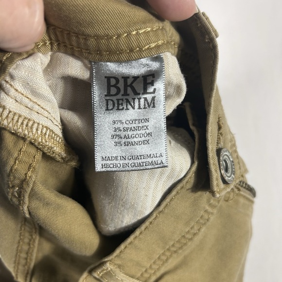 BKE Jake Jeans Men's 29R 29x29 Straight Leg Khaki Tan Denim Buckle BKE School - Picture 7 of 11